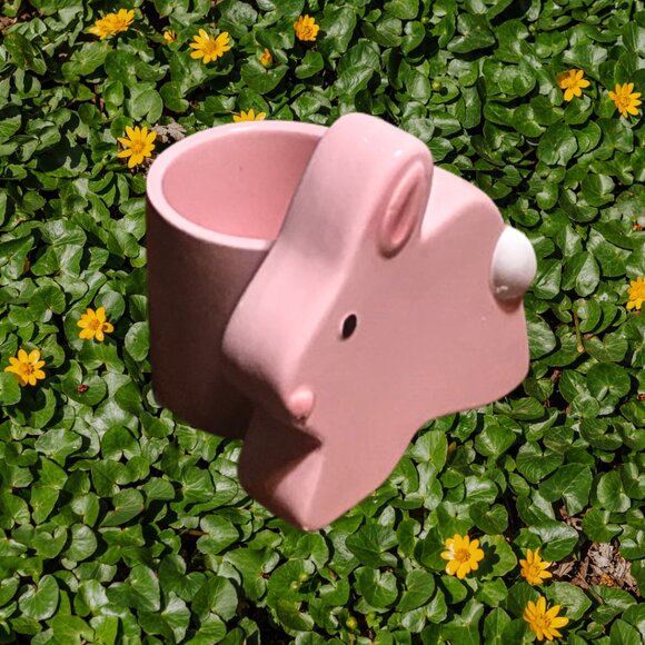 🤹‍♂️NWT Pink Cotton Tail Bunny Make Up Brush Holder 🐝5 For$25 - Picture 1 of 3